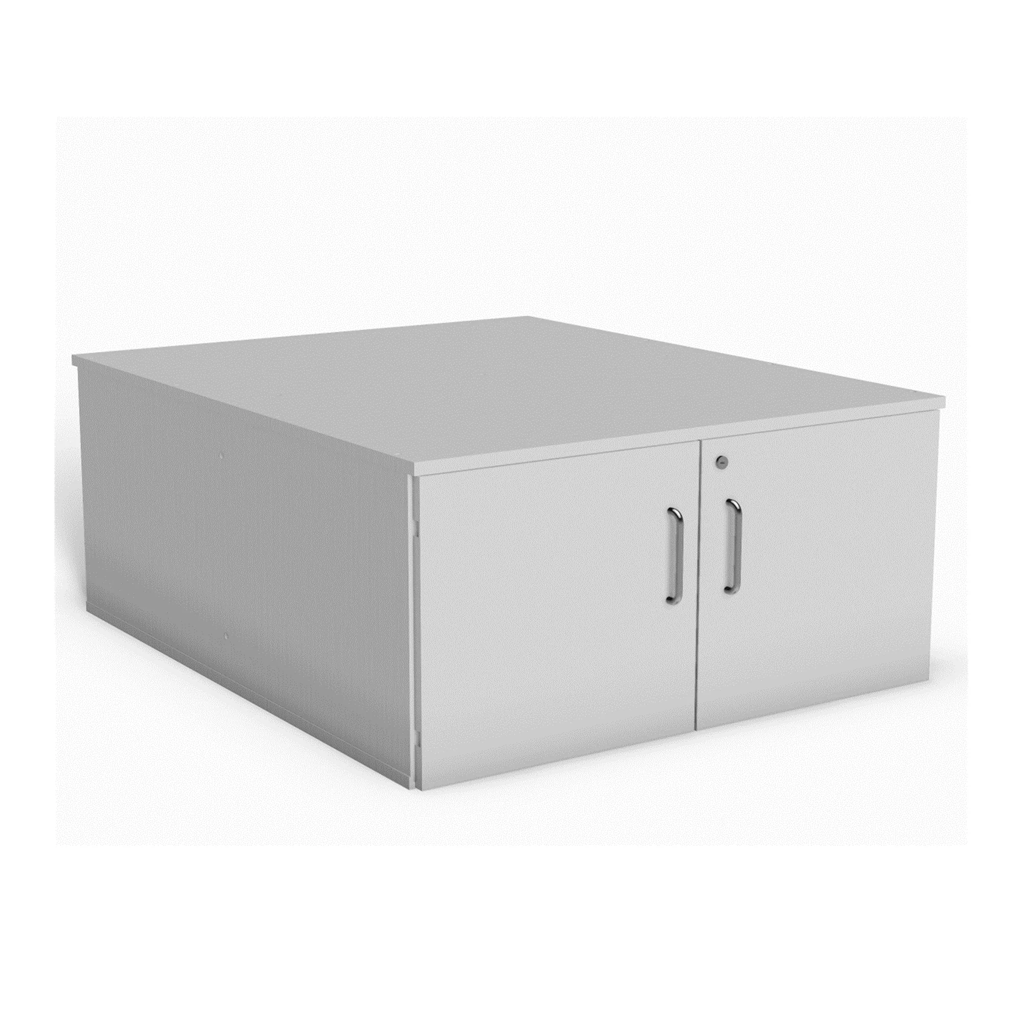 Large Grey Under Bench Cupboard w/ Centre Divider