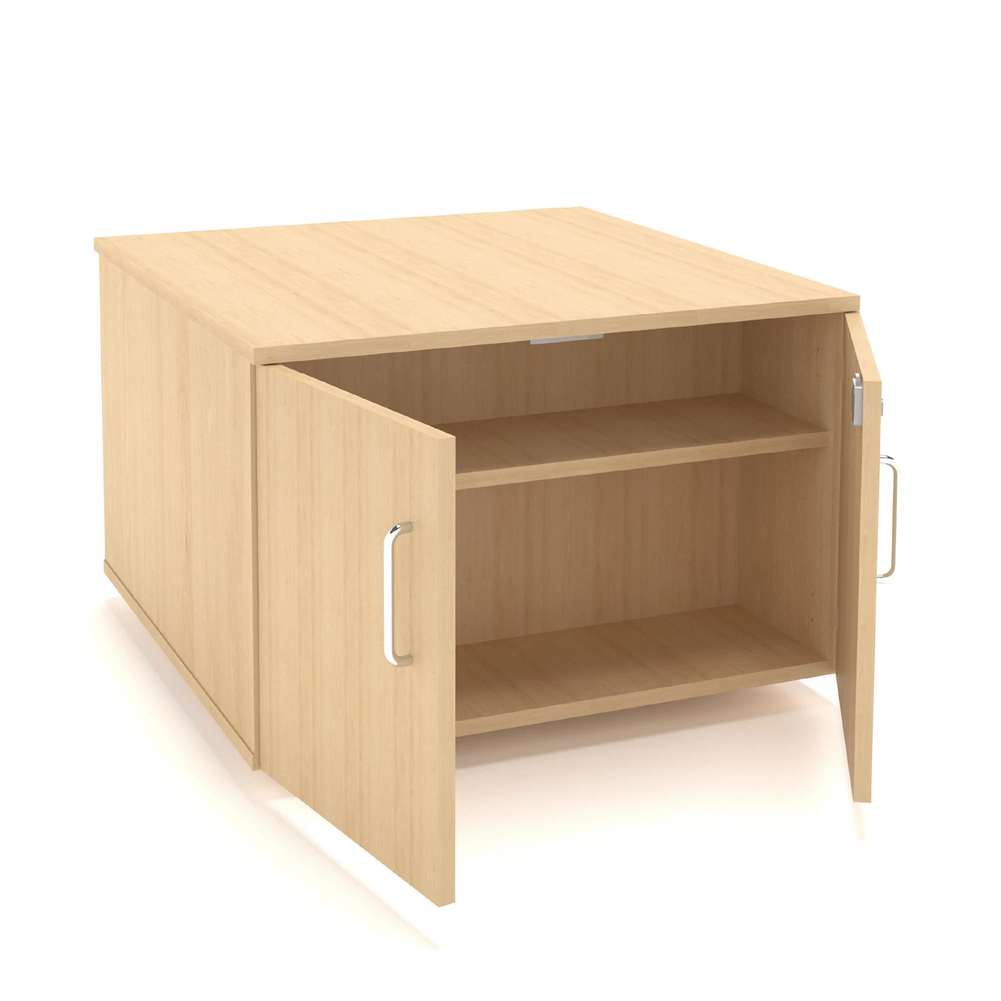 Beech Legroom Under Bench Cupboard w/ Tray System