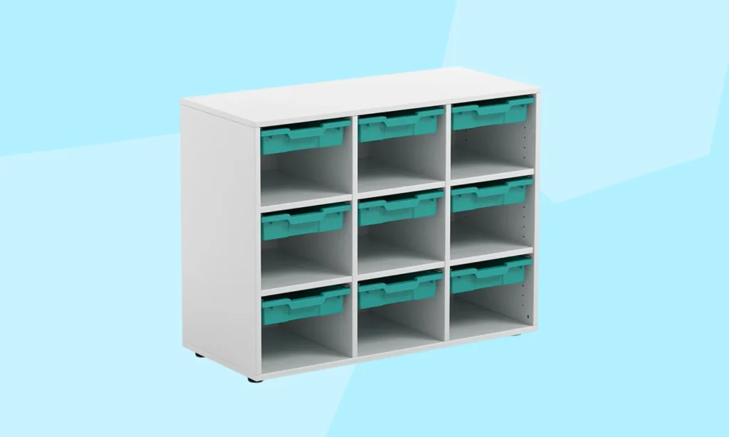 green static school trays unit
